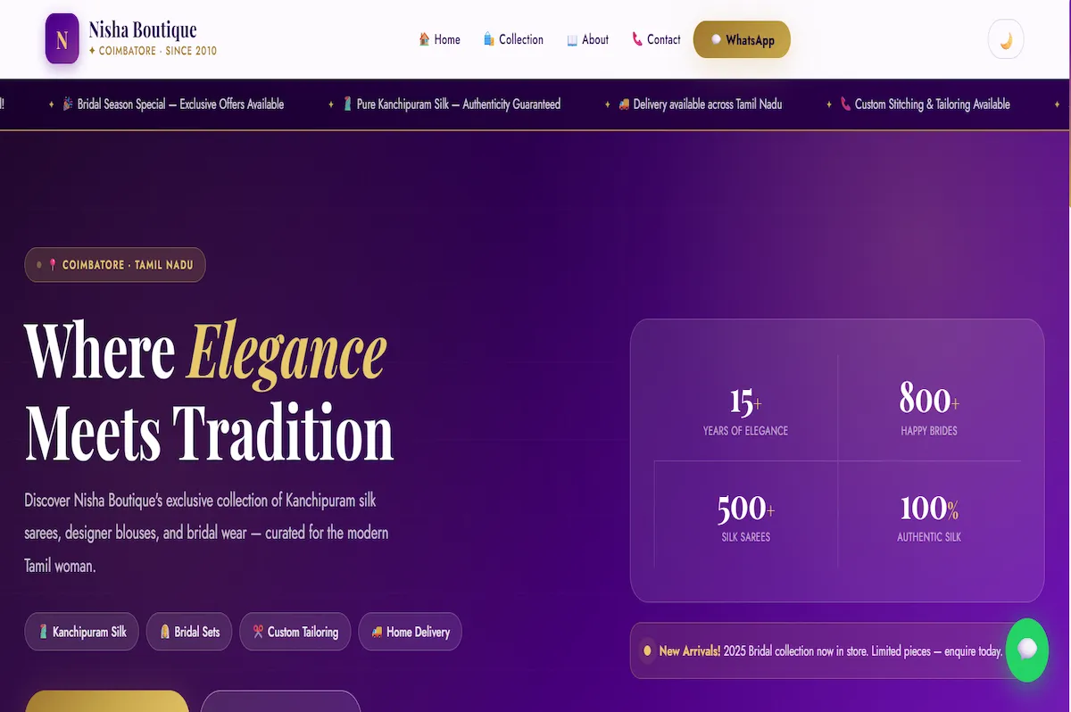 Fashion boutique and clothing store website design